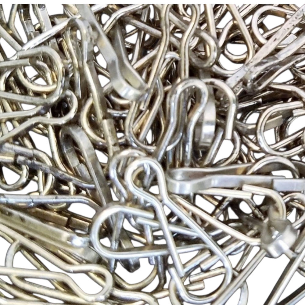 200 NICKEL Bail CLASP Pendant Connector new vintage Jewelrymaking Crafts